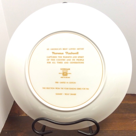 Vintage 1980 Norman Rockwell Gorham large plate - Picture 5 of 5